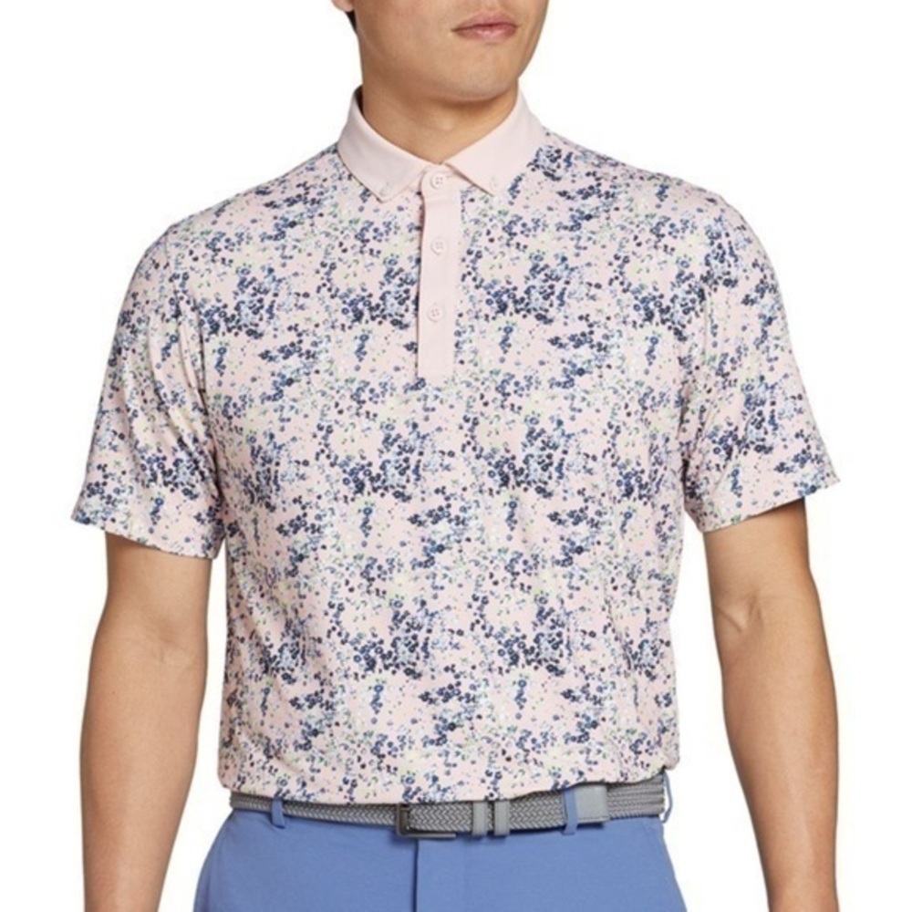 Walter Hagen Men's Performance 11 Garden Party Printed Short Sleeve Golf Polo